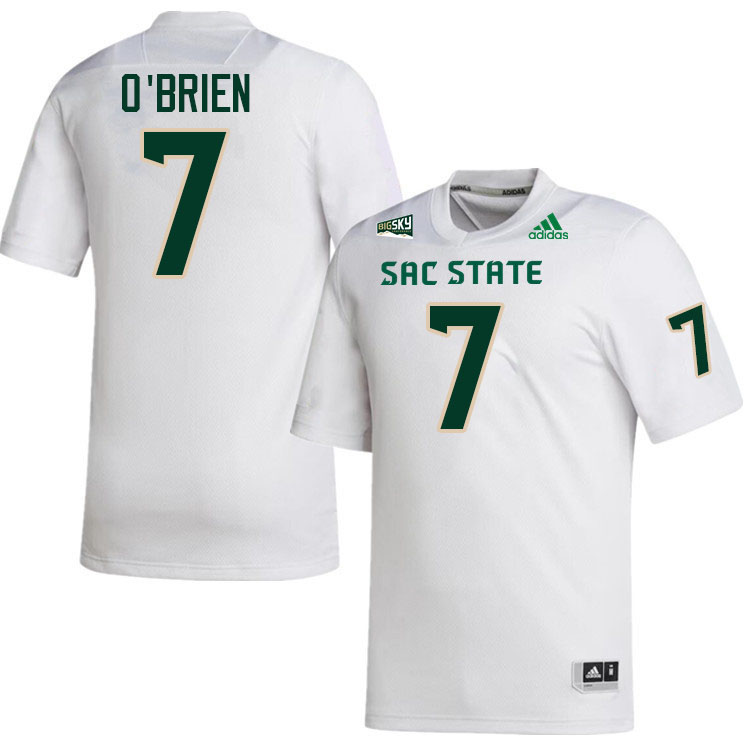 Ken O'Brien SAC State Jersey,Sacramento State Hornets #7 Ken O'Brien Jersey-White